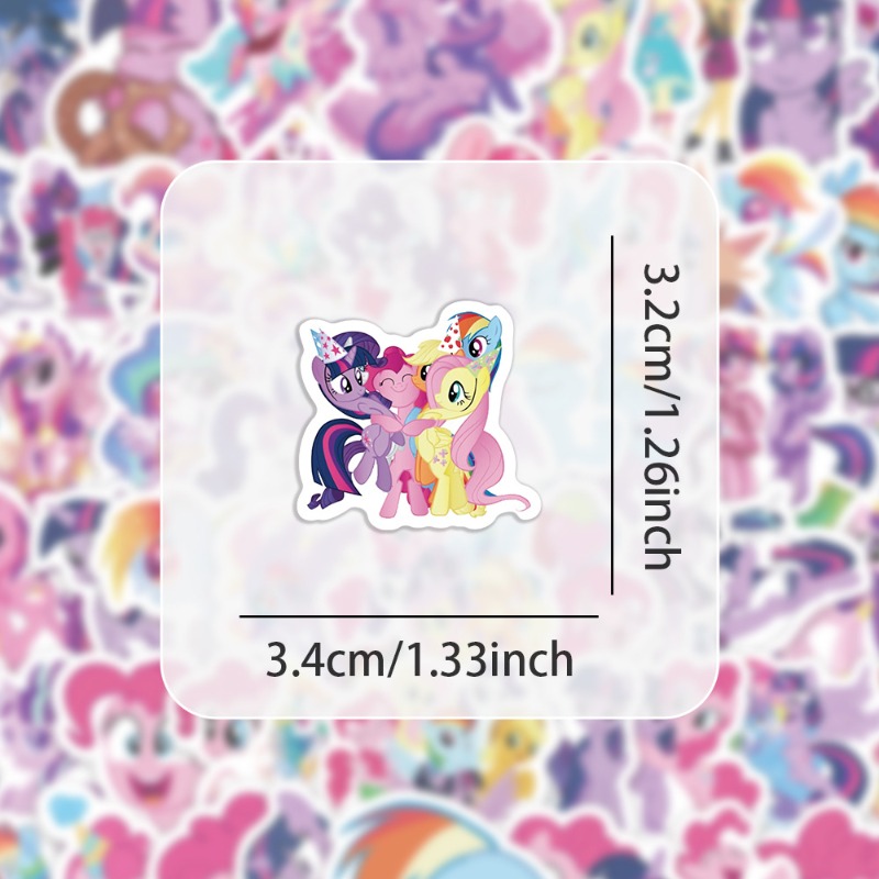 100pcs Cartoon My Little Ponys - Anime Merchandise Usa ulasan dan harga