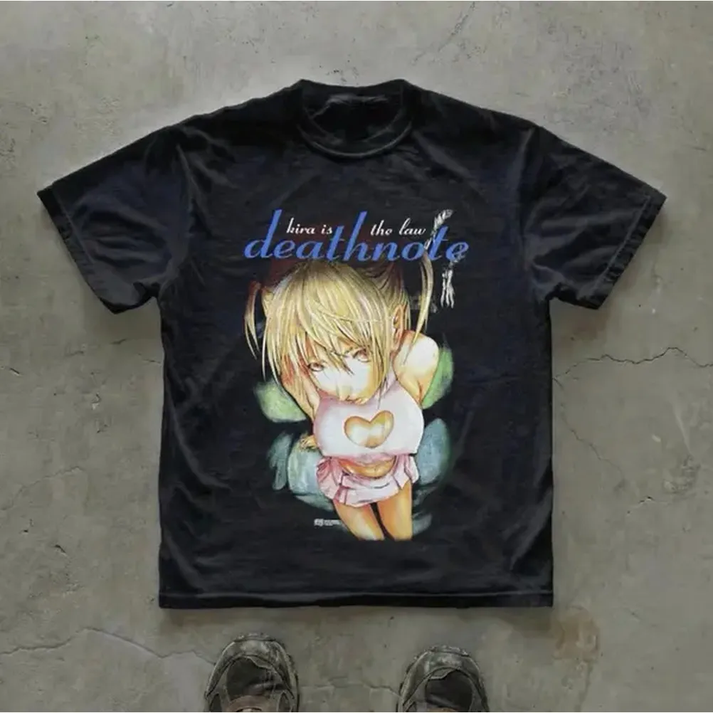 Misa Is The Law T-Shirt, Death - Anime Merchandise Men ulasan dan harga